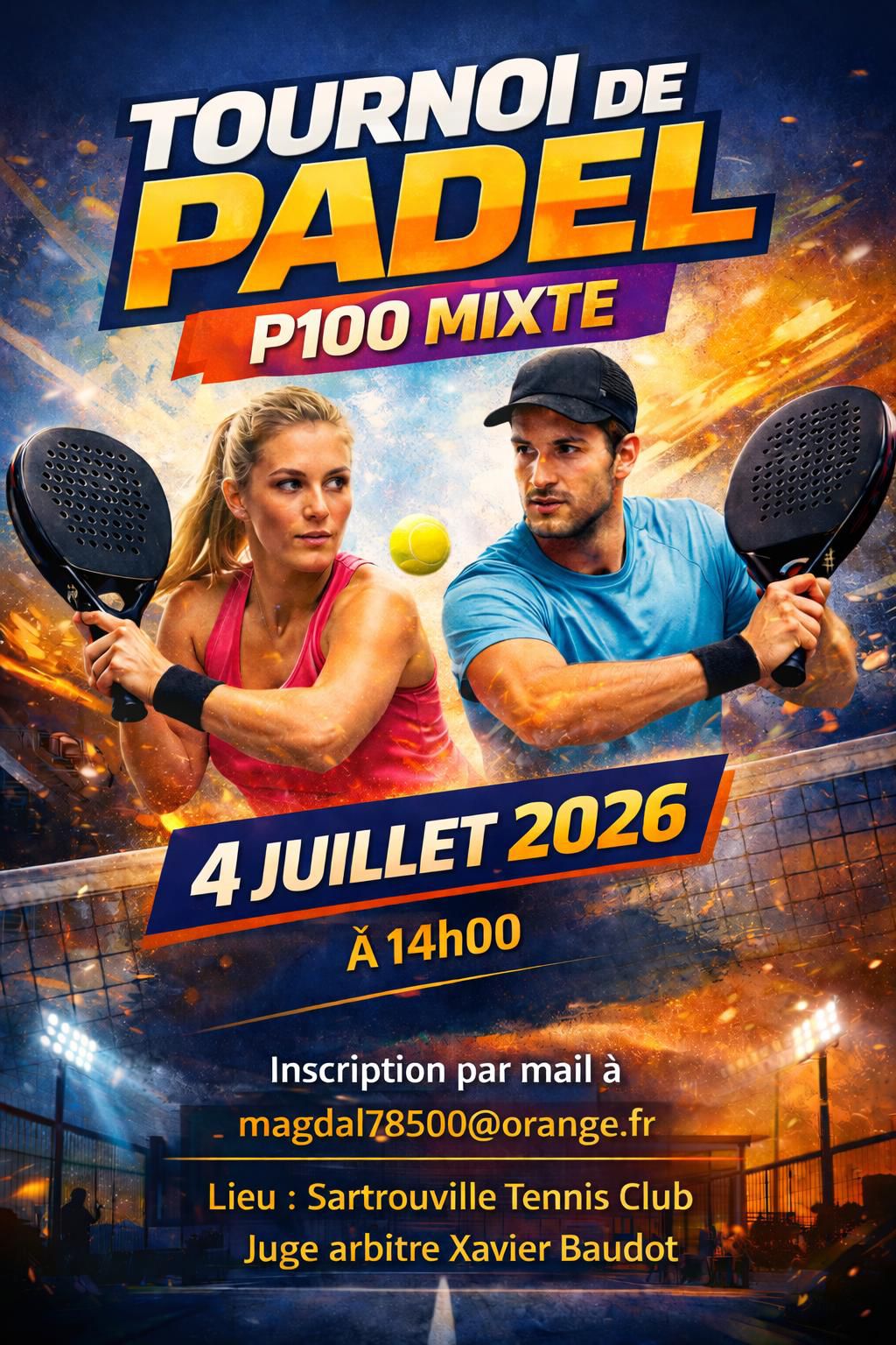 Tournoi de Padel P100 Mixte Juillet 2026