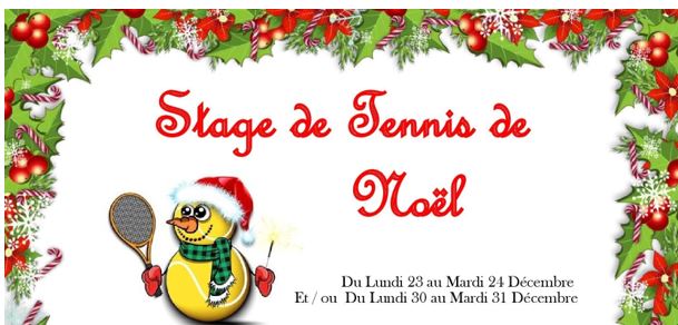 Stage tennis jeunes Décembre